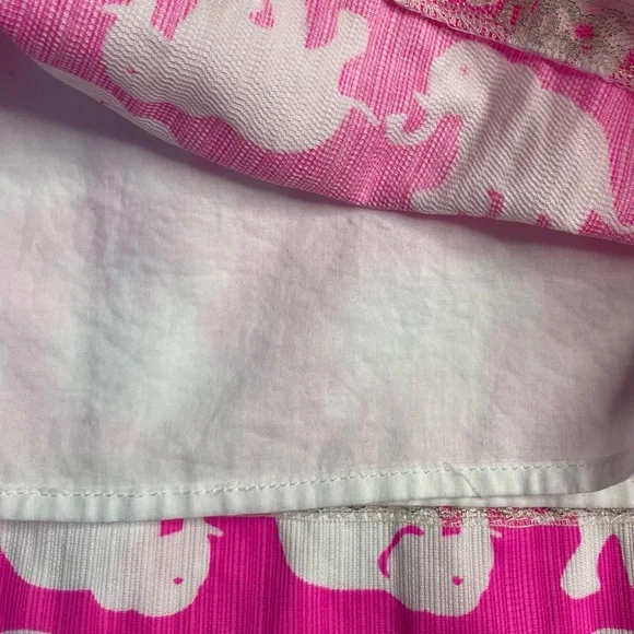 Lilly Pulitzer Size 6 Sleeveless Sheath Dress Lined Elephant Print Pink White - Picture 3 of 10